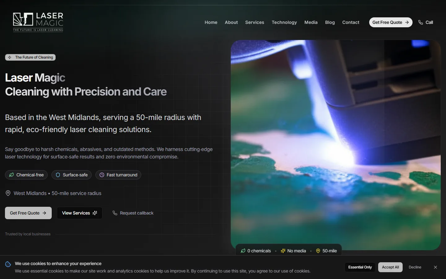 Laser Magic UK project screenshot