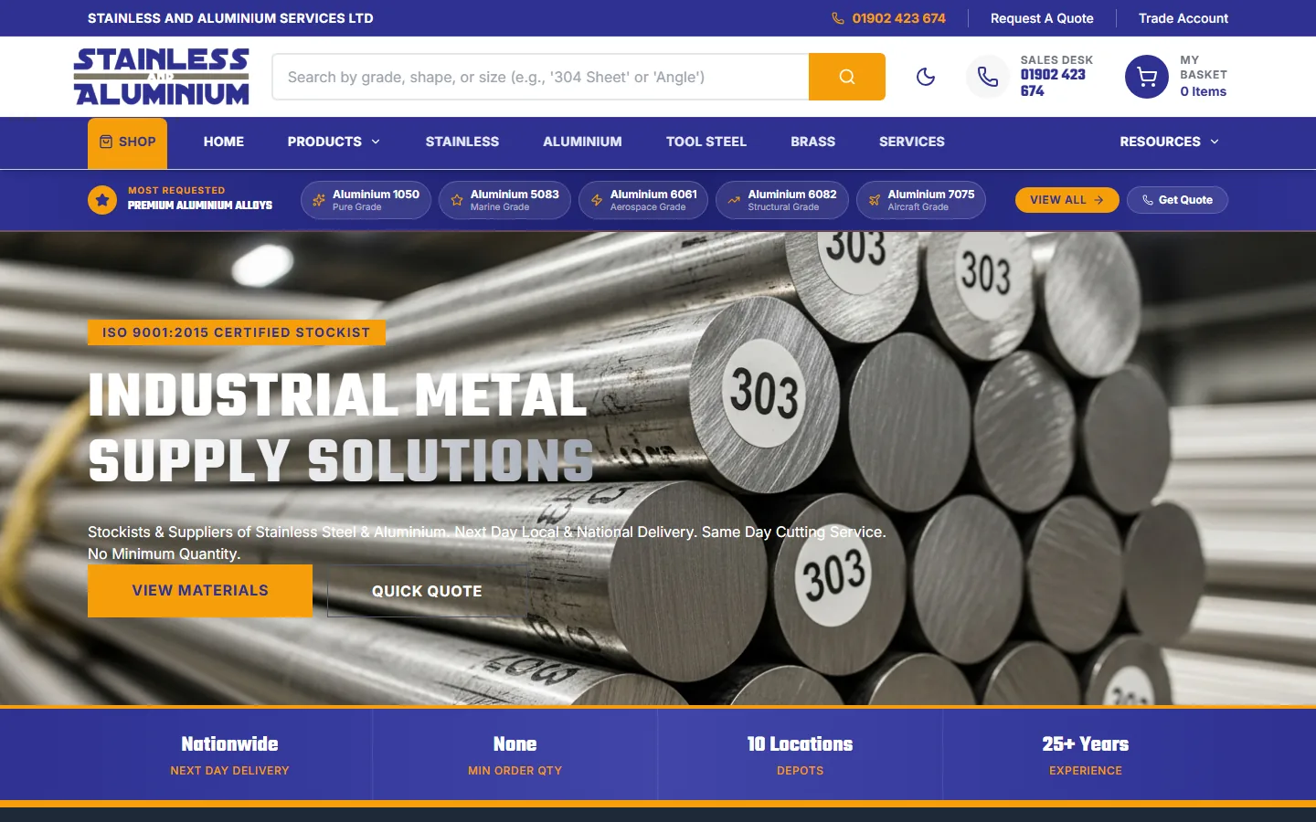 Stainless & Aluminium project screenshot